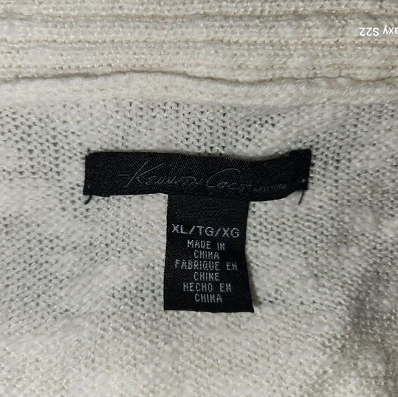 Kenneth Cole Ivory Open-Front Cardigan - Picture 2 of 5